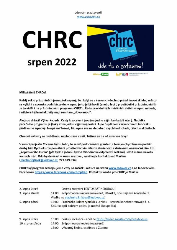 Srpnový program CHRCu